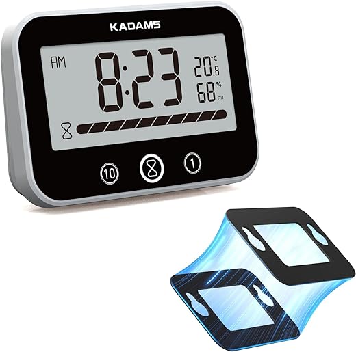 KADAMS Bathroom Shower Clock Timer Bundle with Magnetic Pads