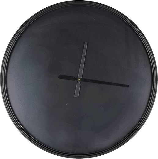 Kellyn Matte Black 26" Round Wall Clock