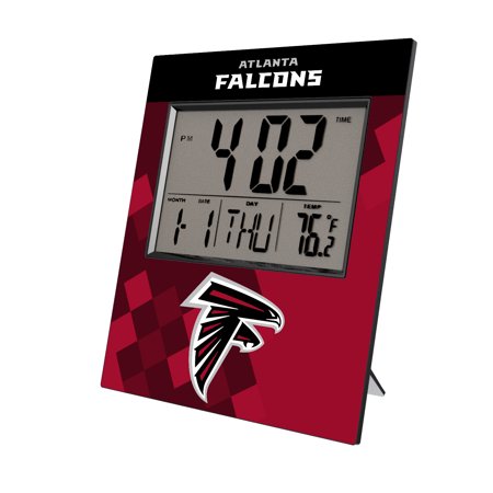 Keyscaper Atlanta Falcons Color Block Digital Desk Clock