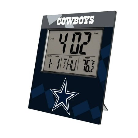 Keyscaper Dallas Cowboys Color Block Digital Desk Clock