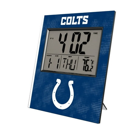 Keyscaper Indianapolis Colts Cross Hatch Digital Desk Clock