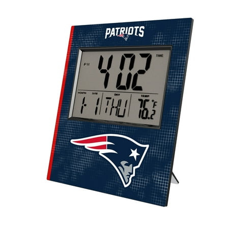 Keyscaper New England Patriots Cross Hatch Digital Desk Clock