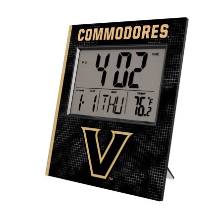 Keyscaper Vanderbilt Commodores Cross Hatch Digital Desk Clock