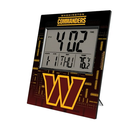 Keyscaper Washington Commanders Quadtile Digital Desk Clock