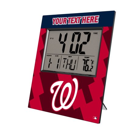 Keyscaper Washington Nationals Personalized Digital Desk Clock