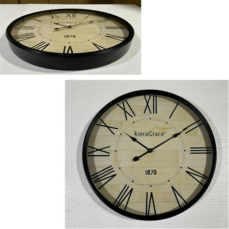 Kiera Grace 24Inch Classic Metal Wall Clock