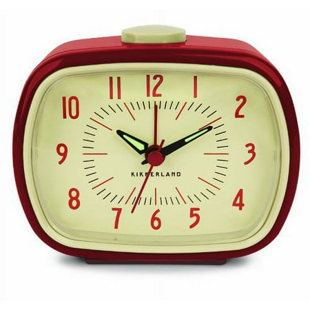 Kikkerland - AC08-R Retro Alarm Clock, 1 EA, Red