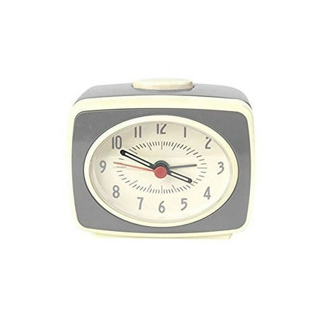 Kikkerland AC14-GR Classic Alarm Clock, Grey