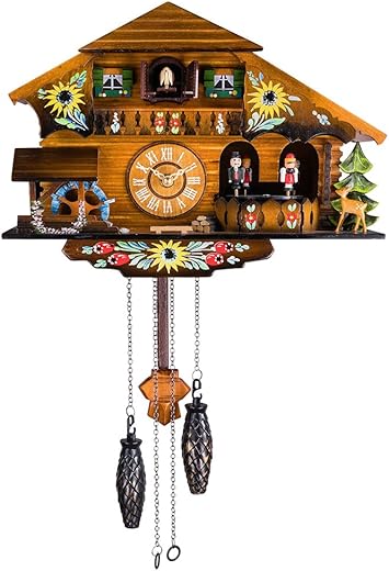 Kintrot Cuckoo Clock Pendulum Quartz Wall Clock Black Forest House Home Decor