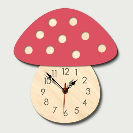 Kiplyki Wholesale Nordic Style Hedgehog Wall Clock Silent Wooden Clock for Home Living Room