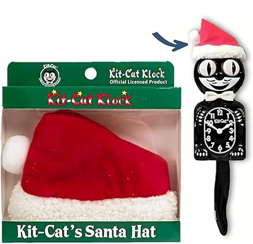 Kit-Cat Klock® Santa Hat Christmas Decoration Oversize Santa Hat - Perfect for Holiday Parties & Christmas Party Decorations - Ideal Christmas Accessory for Kit-Cat Clock