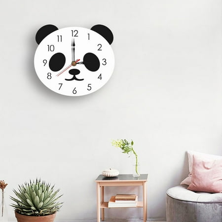 kit cat clock hot pink room decor clocks for bedroom wall Creative Cartoon Panda Wall Clock Silence Acrylic Kids Childs Rooms Decor Cute