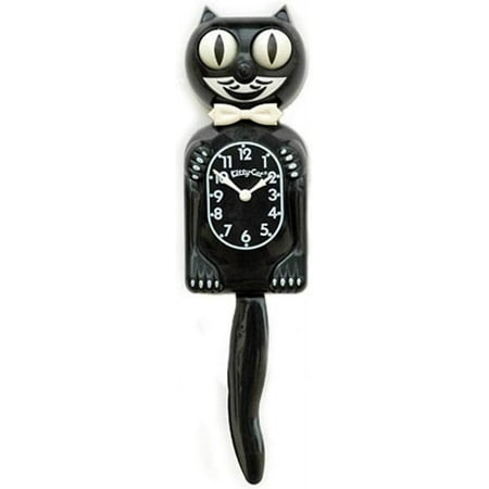 Kitty-Cat Classic Black Vintage Cat Clock