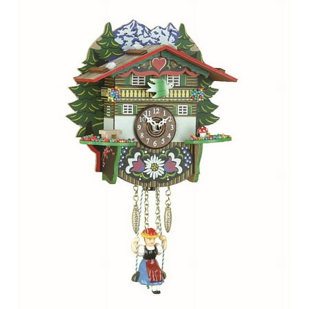 Kuckulino Black Forest Clock Swiss House with quartz movement and cuckoo chime TU 2024 SQ