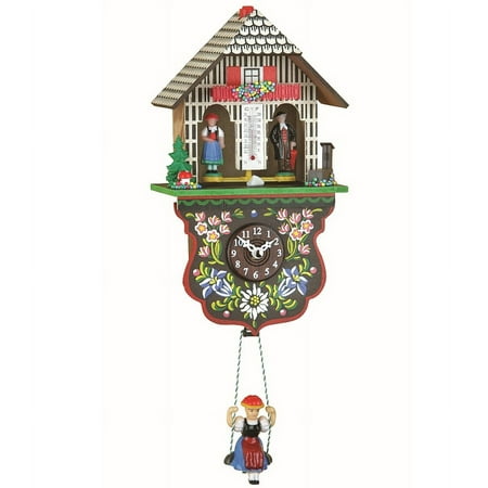 Kuckulino Black Forest Clock weather house with quartz movement and cuckoo chime TU 2025 SQ