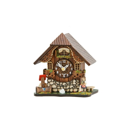 Kuckulino Black Forest Table Clock Black Forest House with quartz movement and cuckoo chime