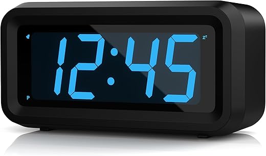 KWANWA Alarm Clock, Digital Clock, Kids Alarm Clock, Upgrade Bigger Button, Easier to Set, Constantly 1.2inch LED Digits Display, Snooze, Alarm Clock for Heavy Sleepers Adults