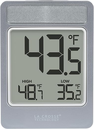 La Crosse Technology 314-519 Digital Window Battery Operated Thermometer with Daily Records