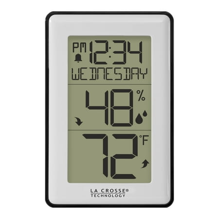 La Crosse Technology Battery-Powered LCD Wireless Digital Weather Thermometer Station with Hygrometer and Calendar, 308-1911