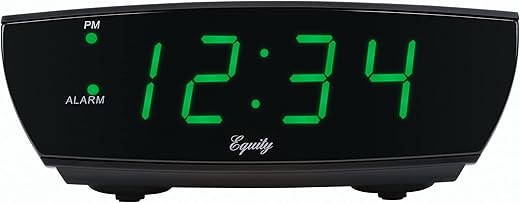 La Crosse Technology Equity 75902 Green LED 0.9 Inch Digital Alarm Clock