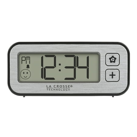 La Crosse Technology Mini Digital Alarm Clock with Comfort Meter, Indoor Temperature, and Humidity