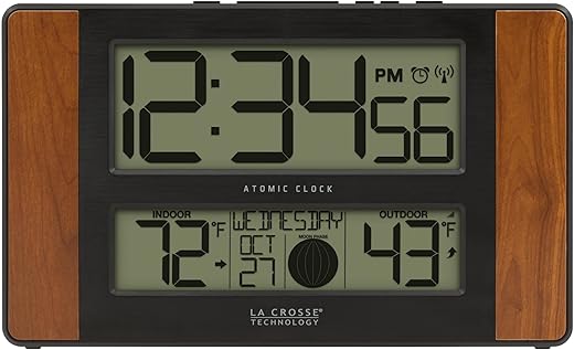 La Crosse Technology Wall/Table Clock, 6.61-inch x 11.1-inch x 1.14-inch (513-1417CH-INT)