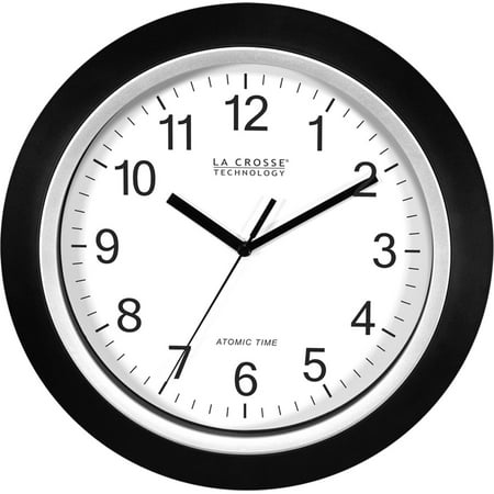 La Crosse Technology WT-3129B 12 Inch Atomic Analog Wall Clock -Black