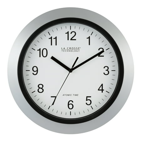 La Crosse Technology WT-3129S 12 Atomic Analog Wall Clock, Silver