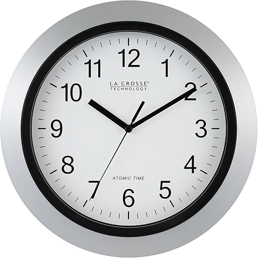 La Crosse Technology WT-3129S 12 Inch Atomic Analog Wall Clock