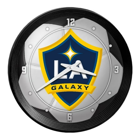 LA Galaxy 15 Ribbed Frame Soccer Ball Wall Clock