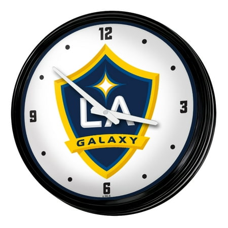 LA Galaxy 18.75 Retro Lighted Wall Clock