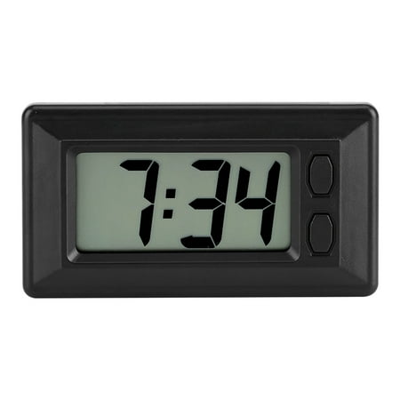 LCD Digital Table Car Dashboard Desk Electronic Clock With Date Time Calendar Display car clock tiny digital clock for Home Office Car,3.0 x 1.7 x0.7 inch