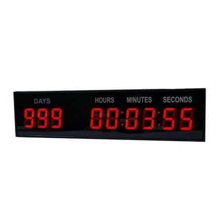 Led Countdown Day Wall Clock Count Down/Up Special Event Day Christmas 1.8 Inch