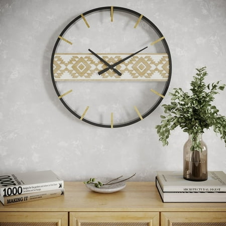 Leilani Metal Contemporary Morocan Wall Clock