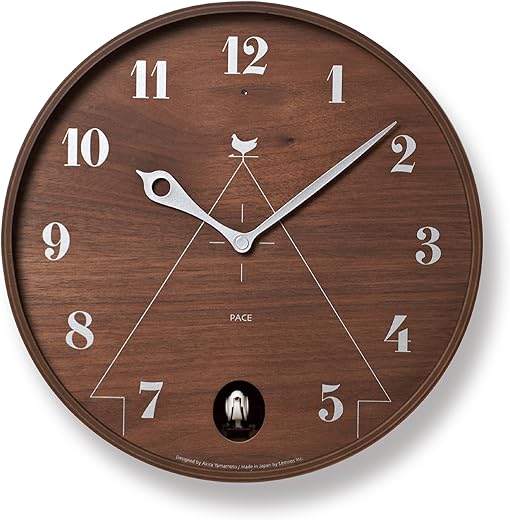 Lemnos Cuckoo Watch Analog Natural Color Wood Brown PACE LC11-09 BW Lemnos φ12.0 x D4.7 inches (305 x 120 mm)