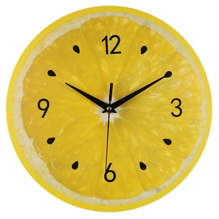 Lemon Fruit Wall Clock Clocks Home Decor Living Room Clock Tropical Fruit Wall Art Clock