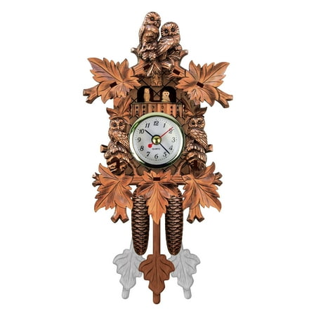 Lemononstore Clock Chime Living Cuckoo Wooden Clock Wall Alarm Clock Room Retro Clock Clock Clock Clocks