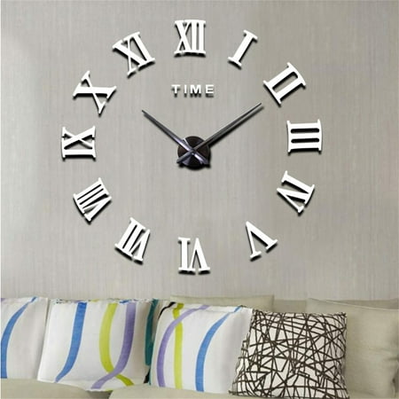 LHWGJQY 3D Wall Clock Creative Wall Clock DIY Oversized Wall Clock