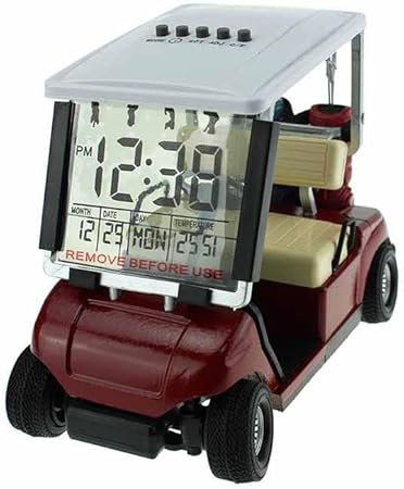 Lightahead USGOLFER Miniature Desktop Golf Cart Buggy with LCD Display Date,Time and Temperature for Great Gift for Fathers Mothers Day Souvenirs Novelty Golf Gifts & Presents