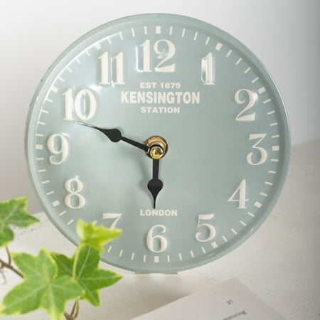 Light Blue With White Kensington Station Table Clock