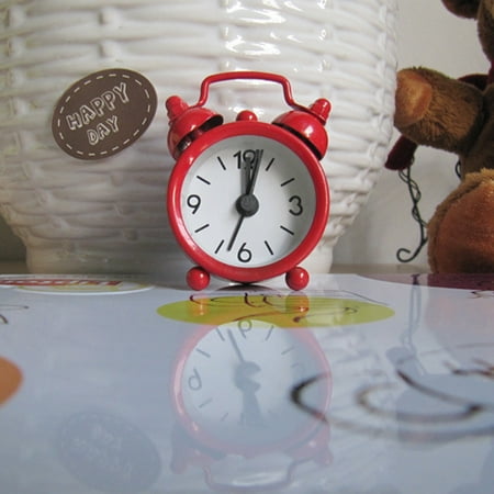 LINMOUA Alarm Clocks for Bedrooms 2024 Horseshoe Mechanical Alarm Clock Manual Wind Up Vintage Metal Clock Cute Red