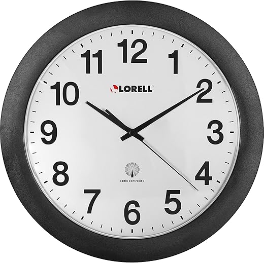 Lorell LLR60997 12 Round Radio Controlled Wall Clock