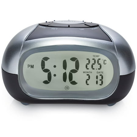 Loud Talking Alarm Clock with Time and Temperature - for Low Vision or Blind