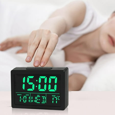 lulshou Digital Alarm Clock Large LED Clock with USB Charger Ports Adjust Alarm Volume 6 Level Brightness 12/24 H Snooze Digit Display Bedroom Bedside Desk