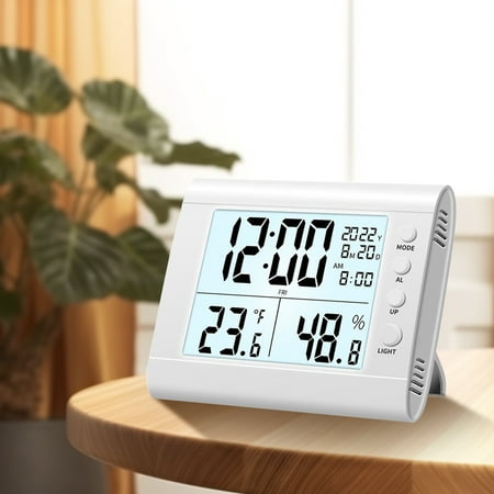 lulshou Digital Electronic Clock LED Display Electronic Clock Stereo Digital Display Snooze Alarm Clock 12/24H Switching Countdown Time Alarm Clocks for Bedrooms