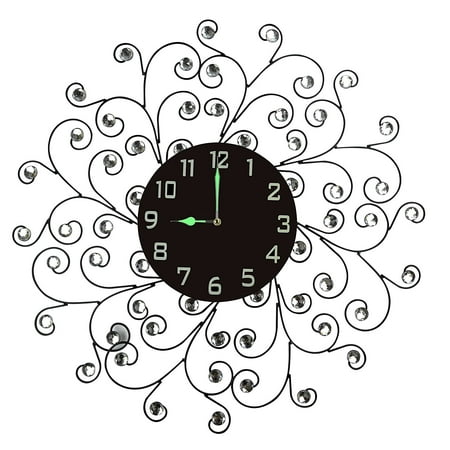 Lulu Decor Black Analog Asymmetrical Wall Clock, L56ND