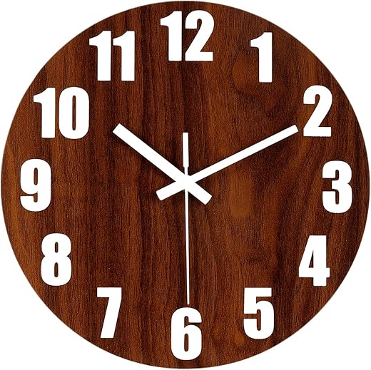 Luminous Wall Clock, 12 Silent Battery Powered Wall Clock, Visible Even at Night, Suitable for Kitchen, Office, Bedroom