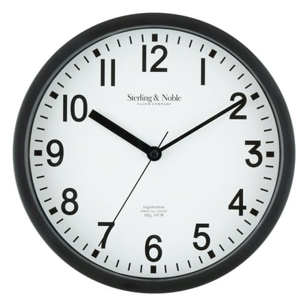 Mainstays Basic Indoor 8.78 Black Analog Round Modern Wall Clock