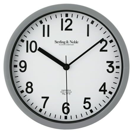 Mainstays Basic Indoor 8.78 Gray Analog Round Modern Wall Clock