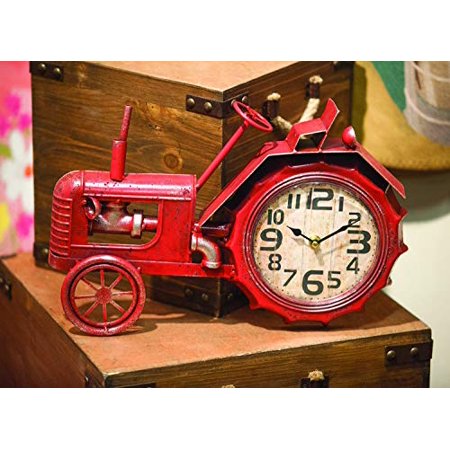 Manual Woodworkers Unisex Tractor Table Clock Red One Size